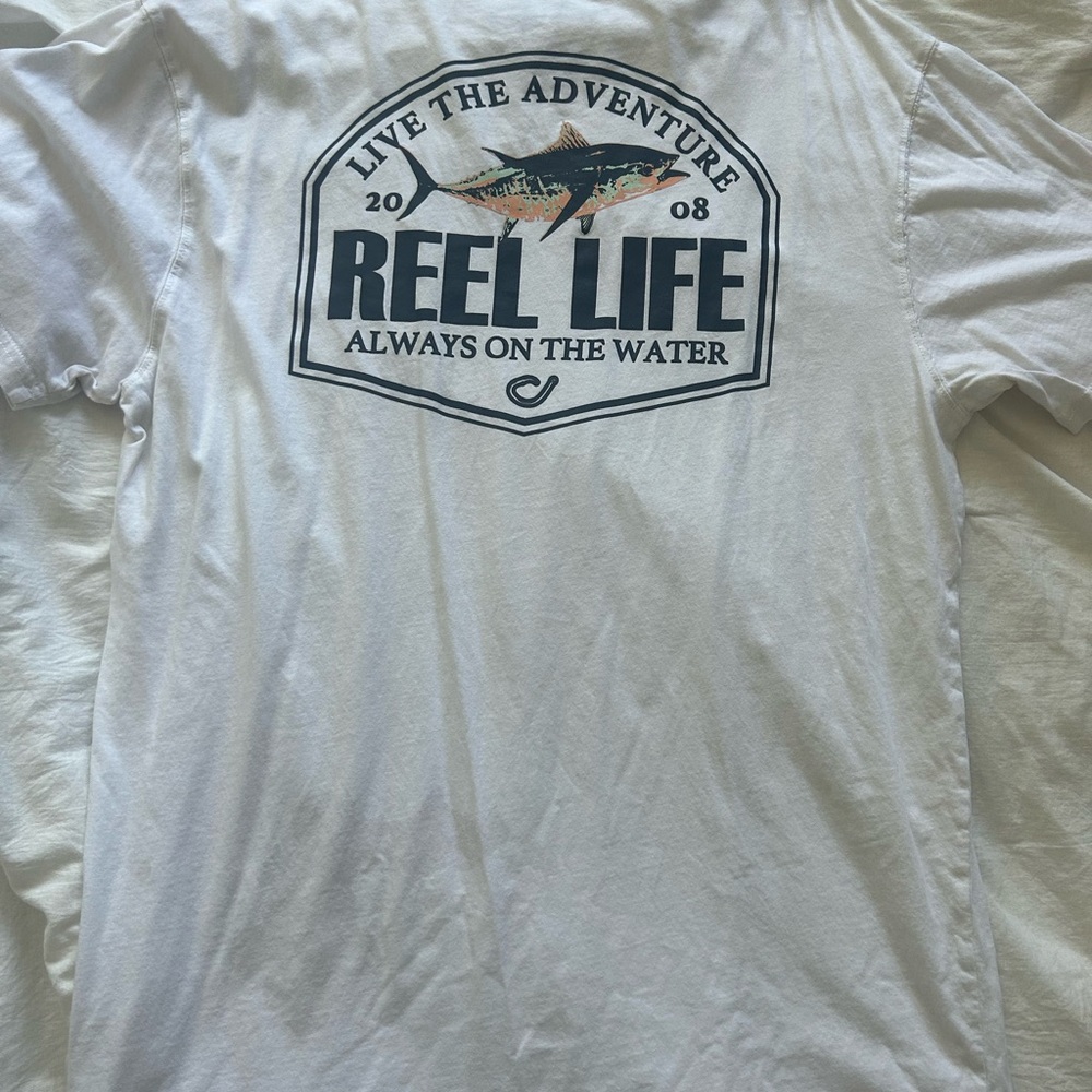 Reel Life White Graphic T-Shirt